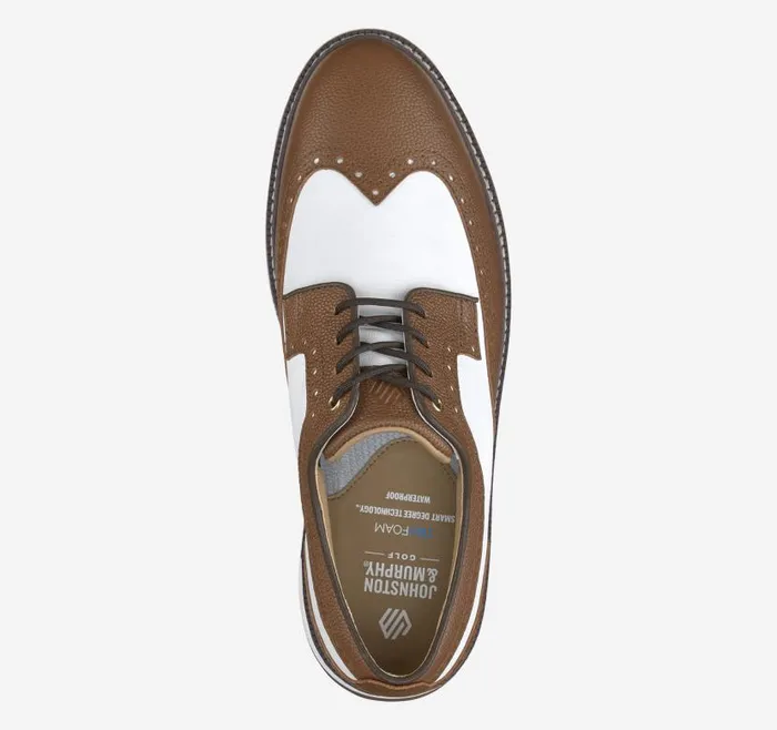 Men Johnston and Murphy LaceUps Upton GL3 Luxe Hybrid Tanwhite Waterproof Scotch Grain Men Johnston and Murphy LaceUps Upton GL3 Luxe Hybrid Tanwhite Waterproof Scotch Grain