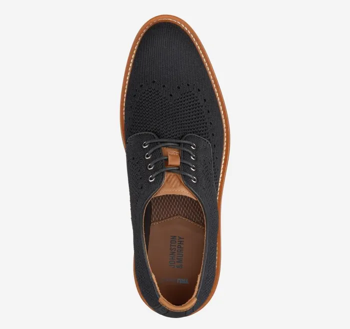 Men Johnston and Murphy LaceUps Upton Knit Wingtip Black Knit Men Johnston and Murphy LaceUps Upton Knit Wingtip Black Knit