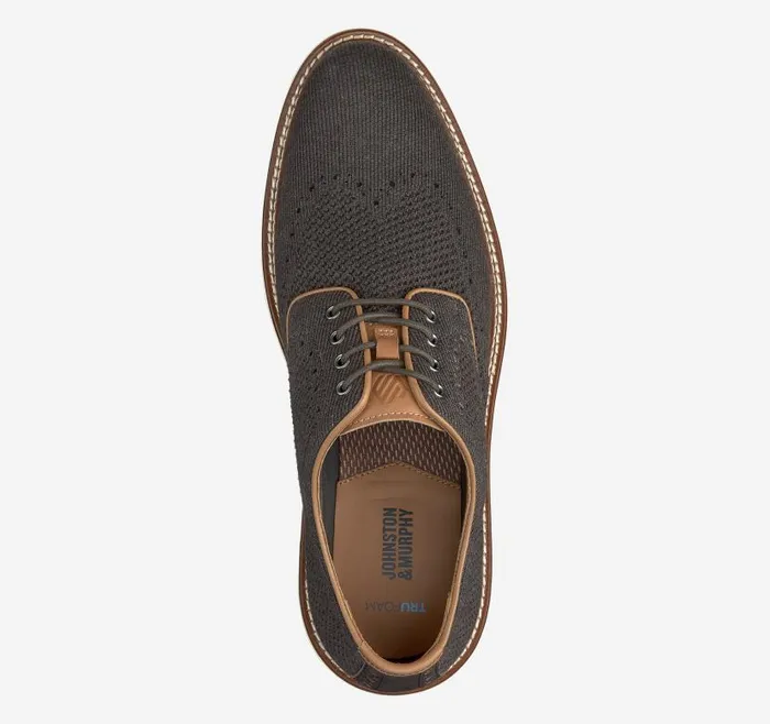 Men Johnston and Murphy LaceUps Upton Knit Wingtip Brown Heathered Knit Men Johnston and Murphy LaceUps Upton Knit Wingtip Brown Heathered Knit