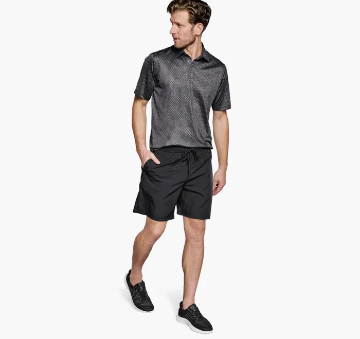 Men Johnston and Murphy Polos and Tees XC4 Performance Polo Black Linked Oval Men Johnston and Murphy Polos and Tees XC4 Performance Polo Black Linked Oval