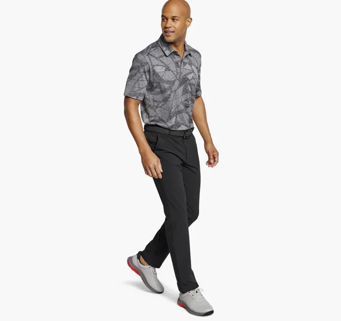 Men Johnston and Murphy Polos and Tees XC4 Performance Polo Charcoal Large Geo Men Johnston and Murphy Polos and Tees XC4 Performance Polo Charcoal Large Geo