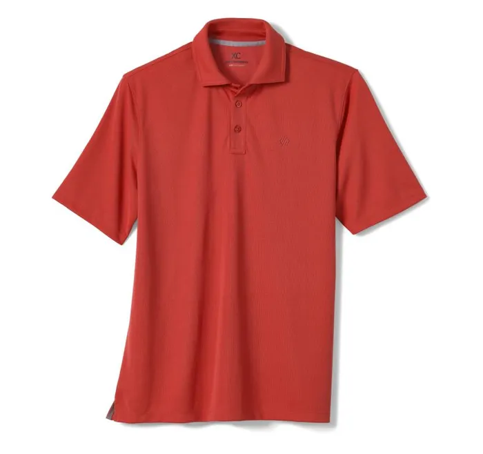 Men Johnston and Murphy Polos and Tees XC4 Performance Solid Polo Cool Degree Red Men Johnston and Murphy Polos and Tees XC4 Performance Solid Polo Cool Degree Red