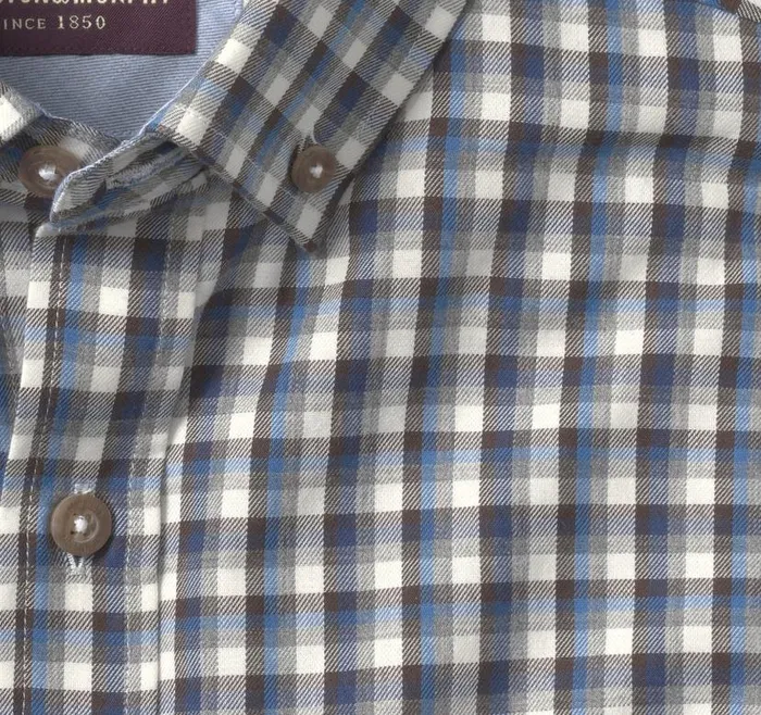 Men Johnston and Murphy Shirts Heathered Shirt Whitemulti Triple Grid Men Johnston and Murphy Shirts Heathered Shirt Whitemulti Triple Grid