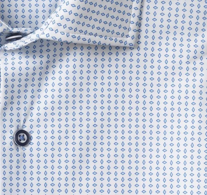 Men Johnston and Murphy Shirts XC4 LongSleeve Print Knit Shirt Whiteblue Diamond Men Johnston and Murphy Shirts XC4 LongSleeve Print Knit Shirt Whiteblue Diamond