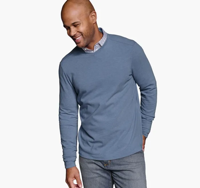 Men Johnston and Murphy Sweaters and Knits Knit VNeck Light Blue