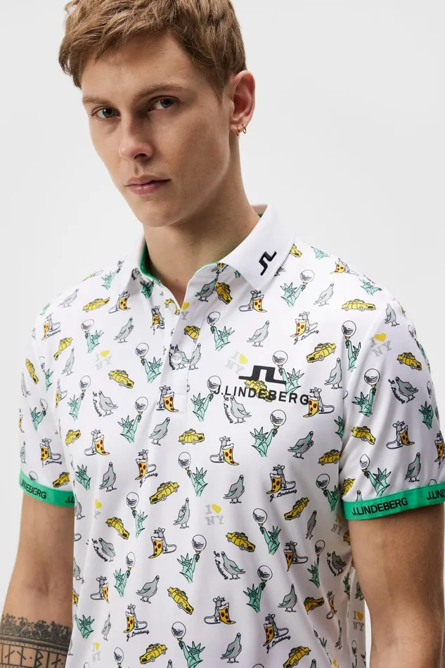 Men KV Golf Polo White JLindeberg Polo Shirts Men KV Golf Polo White JLindeberg Polo Shirts