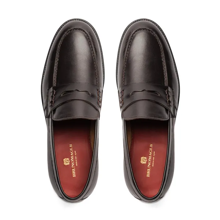 Men Loafers and Slipons Bruno Magli Carter Nappa Leather LoaferBrown