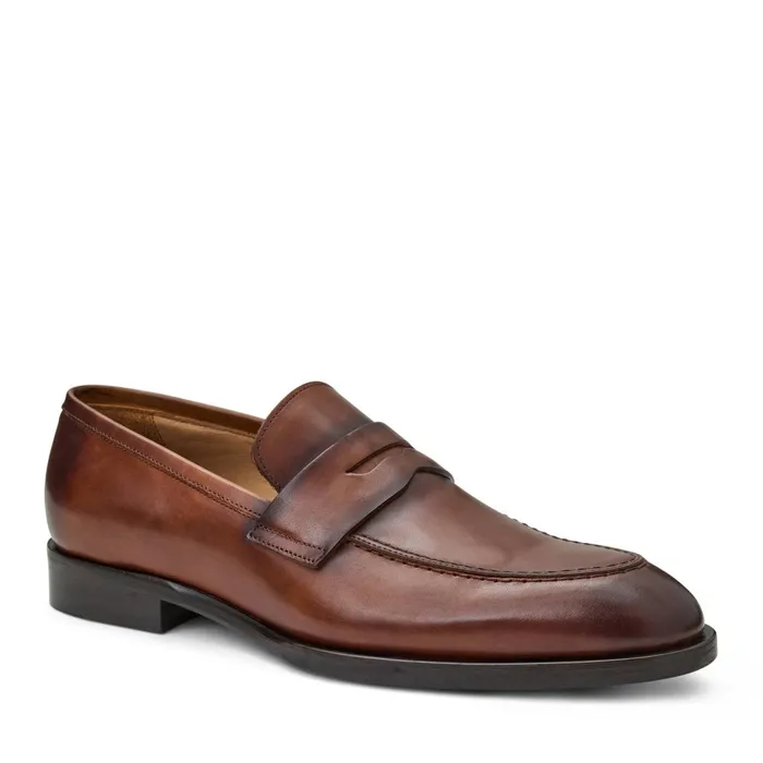 Men Loafers and Slipons Bruno Magli Payton Burnished Penny LoaferCognac