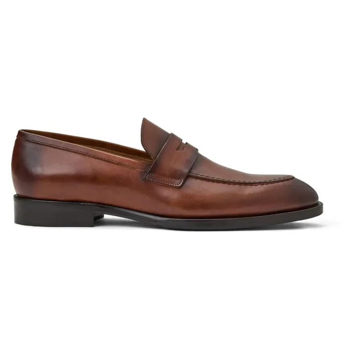 Men Loafers and Slipons Bruno Magli Payton Burnished Penny LoaferCognac