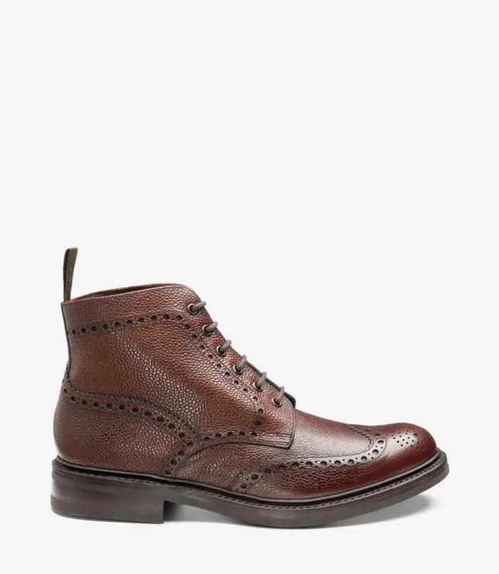 Men Loake Boots Bedale Oxblood Grain