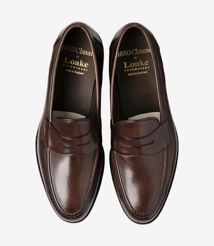 Men Loake Loafers Hornbeam Scorched Walnut