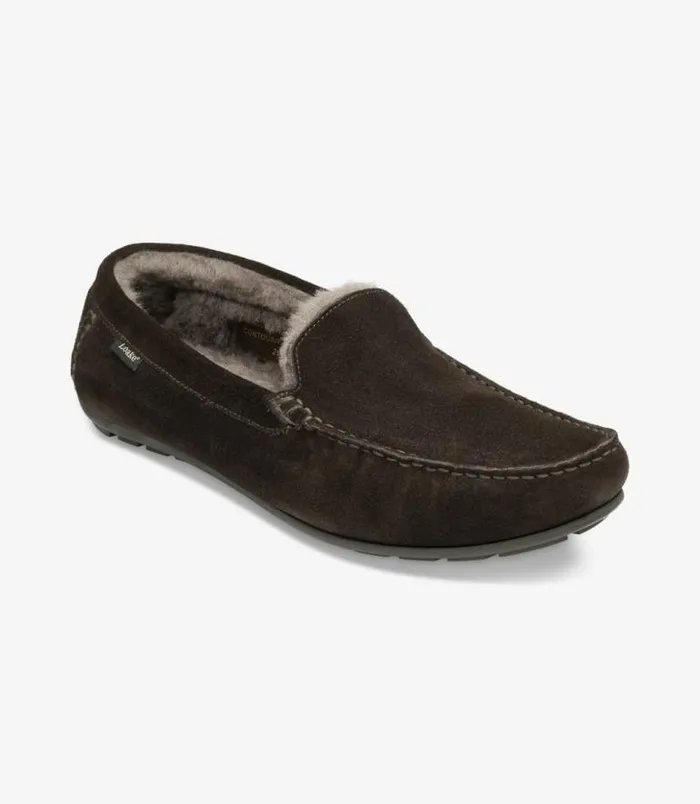 Men Loake Slippers Guards Slippers Dark Brown Suede Men Loake Slippers Guards Slippers Dark Brown Suede