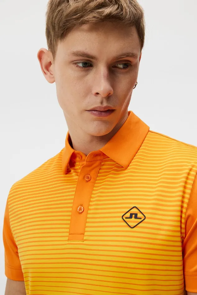 Men Lowell Slim Fit Polo Russet Orange JLindeberg Polo Shirts Men Lowell Slim Fit Polo Russet Orange JLindeberg Polo Shirts