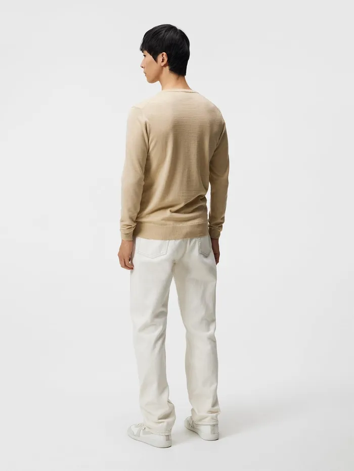 Men Lyle Light Merino Crew Neck Safari Beige JLindeberg Knitwear Men Lyle Light Merino Crew Neck Safari Beige JLindeberg Knitwear