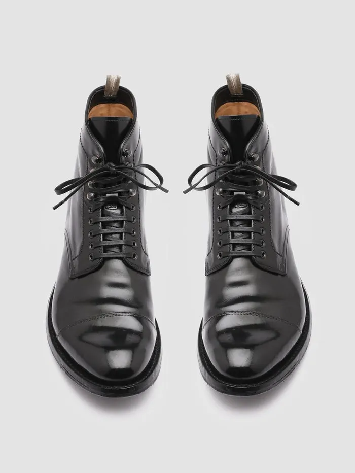 Men Officine Creative Footwear ANATOMIA 016 Black Leather Ankle Boots Men Officine Creative Footwear ANATOMIA 016 Black Leather Ankle Boots