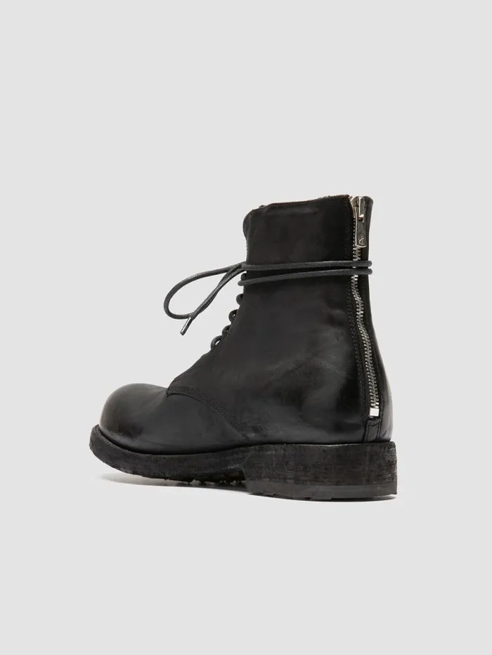 Men Officine Creative Footwear BULLA DD 102 Black Leather Laceup Boots Men Officine Creative Footwear BULLA DD 102 Black Leather Laceup Boots