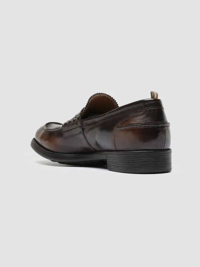 Men Officine Creative Footwear CHRONICLE 056 Brown Leather Penny Loafers