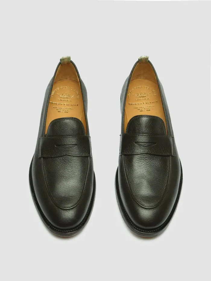 Men Officine Creative Footwear OPERA 001 Brown Leather Penny Loafers