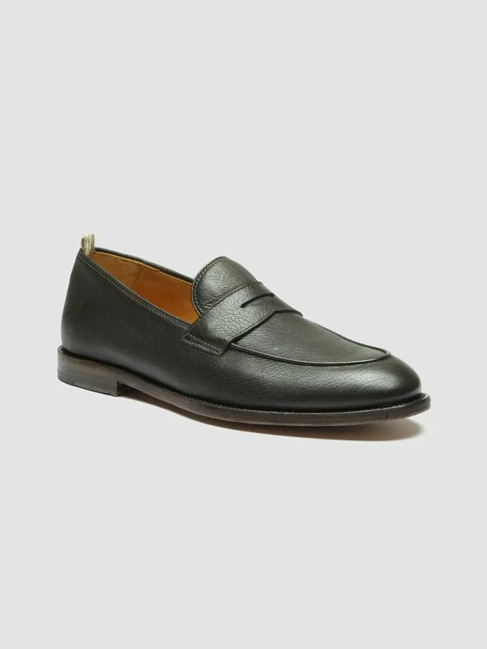 Men Officine Creative Footwear OPERA 001 Brown Leather Penny Loafers