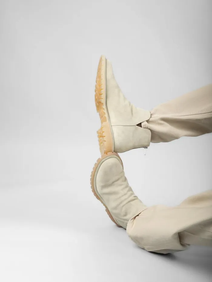 Men Officine Creative Footwear SPECTACULAR 003 White Suede Ankle Boots Men Officine Creative Footwear SPECTACULAR 003 White Suede Ankle Boots