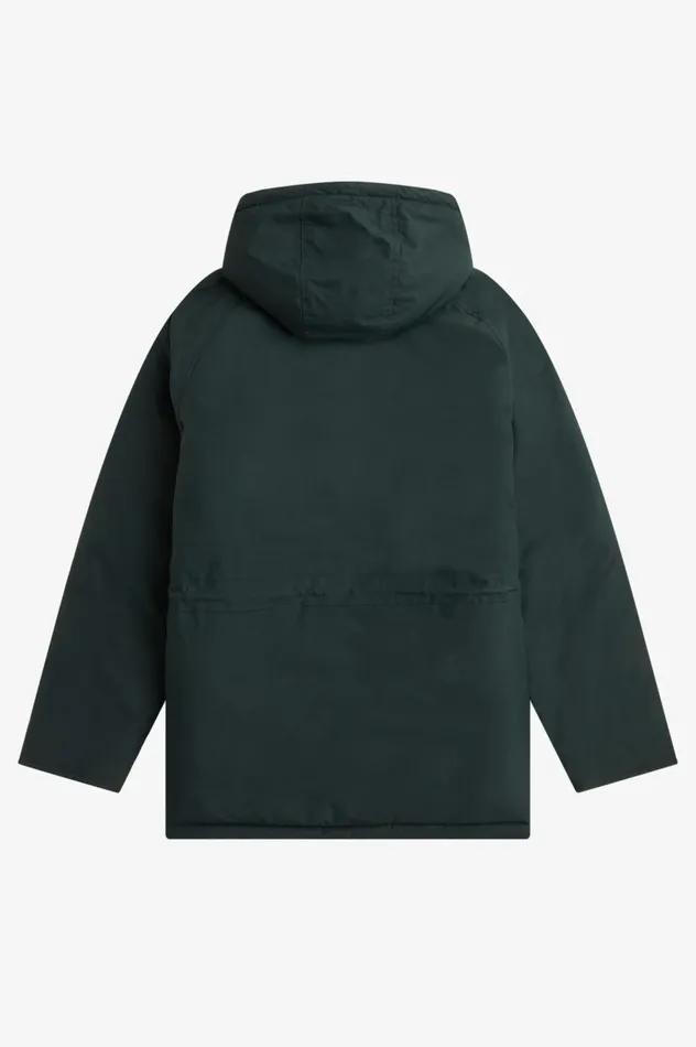 Men Padded Zip Through Jacket Night Green Fred Perry Coats and Jackets