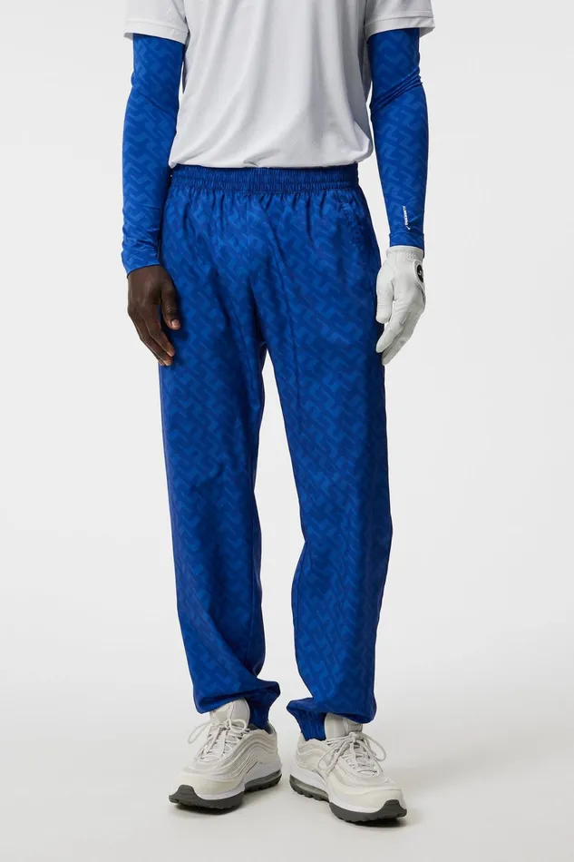 Men Petrus Print Pant Blue Painted Bridge JLindeberg Trousers