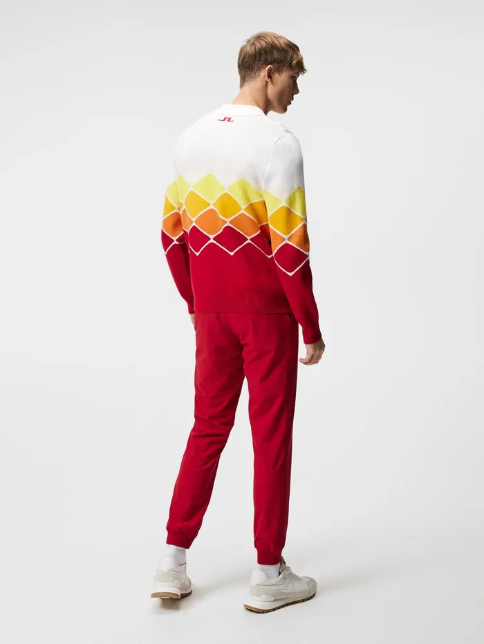 Men Ron Knitted Shirt Chili Pepper JLindeberg Knitwear Men Ron Knitted Shirt Chili Pepper JLindeberg Knitwear