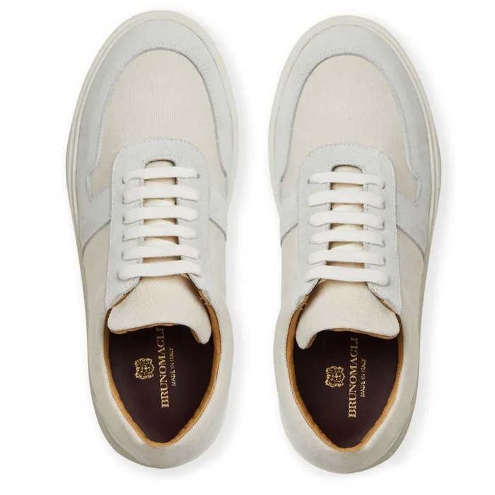 Men Sneakers Bruno Magli Darian Sneaker Off White Canvas