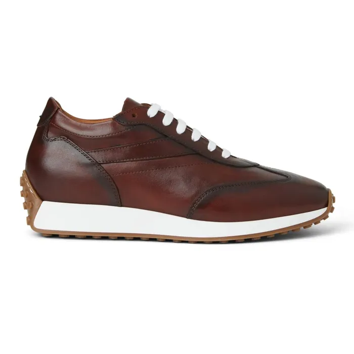 Men Sneakers Bruno Magli Duccio Mid Leather Jogger SneakerRust