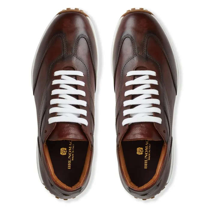 Men Sneakers Bruno Magli Duccio Mid Leather Jogger SneakerRust