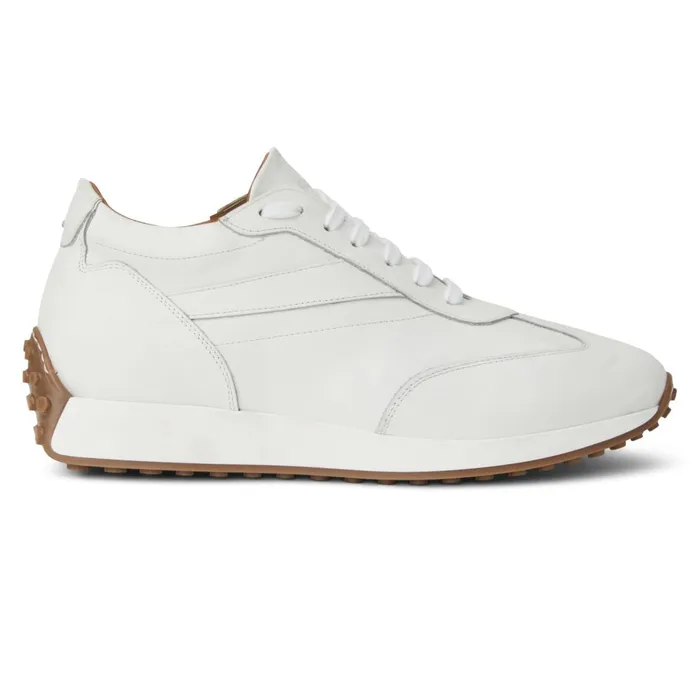 Men Sneakers Bruno Magli Duccio Mid Leather Jogger SneakerWhite