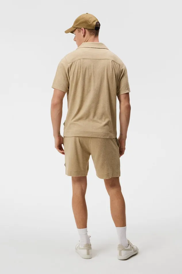 Men Ted Terry Resort Shirt Safari Beige JLindeberg Shirts Men Ted Terry Resort Shirt Safari Beige JLindeberg Shirts