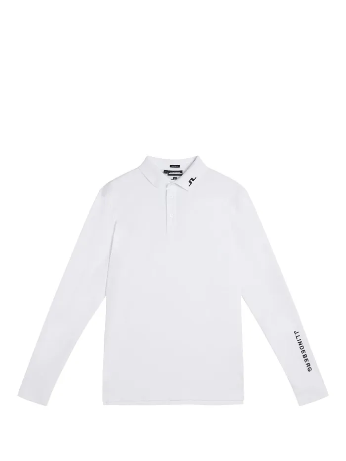 Men Tour Tech Long Sleeve White JLindeberg Base and Mid Layers Men Tour Tech Long Sleeve White JLindeberg Base and Mid Layers