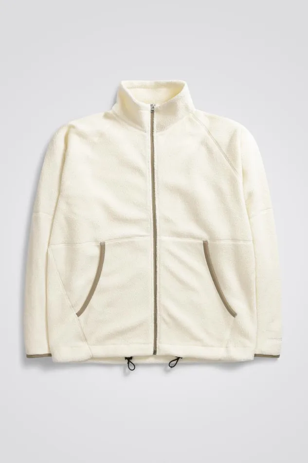 Men Tycho Fleece Full Zip Jacket Ecru Norse Projects Outerwear