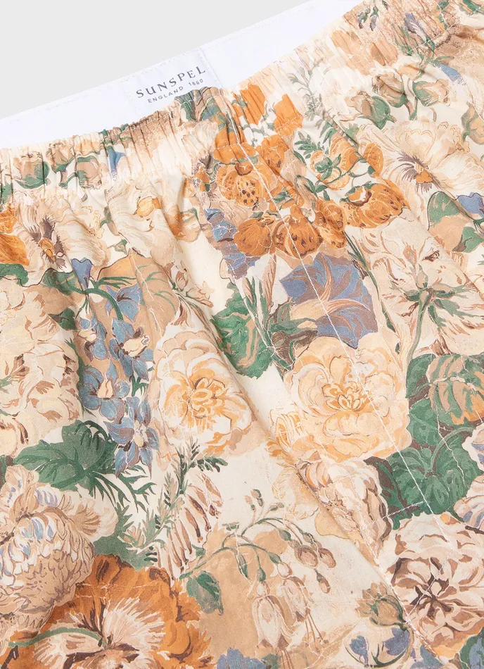 Men ussunspel Classic Boxer Shorts in Liberty Fabric Parchment Floral Boxer Shorts Men ussunspel Classic Boxer Shorts in Liberty Fabric Parchment Floral Boxer Shorts