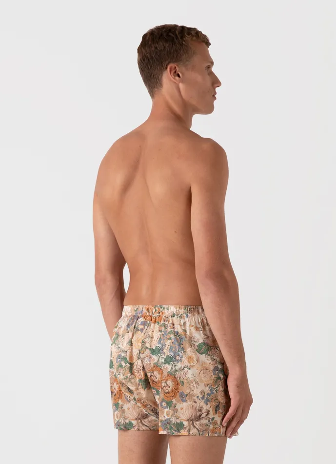 Men ussunspel Classic Boxer Shorts in Liberty Fabric Parchment Floral Boxer Shorts Men ussunspel Classic Boxer Shorts in Liberty Fabric Parchment Floral Boxer Shorts