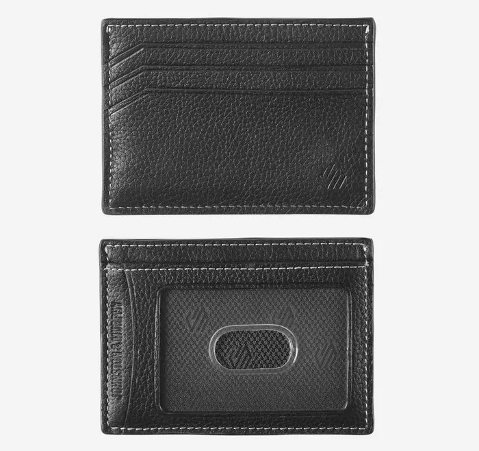 MenWomen Johnston and Murphy Wallets Kingston Weekender Case Black Pebbled