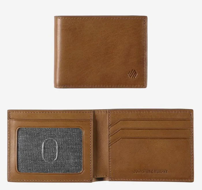 MenWomen Johnston and Murphy Wallets Rhodes Billfold Wallet Tan Full Grain