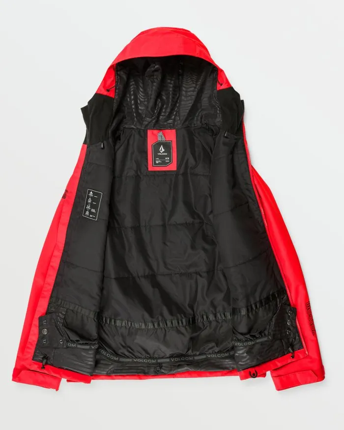 Mens 2836 Insulated Jacket 8211 Crimson Mens Volcom Jackets