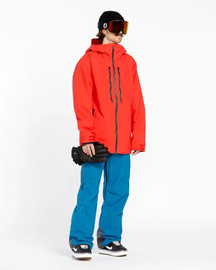 Mens Guide GoreTex Jacket 8211 Crimson Mens Volcom Jackets