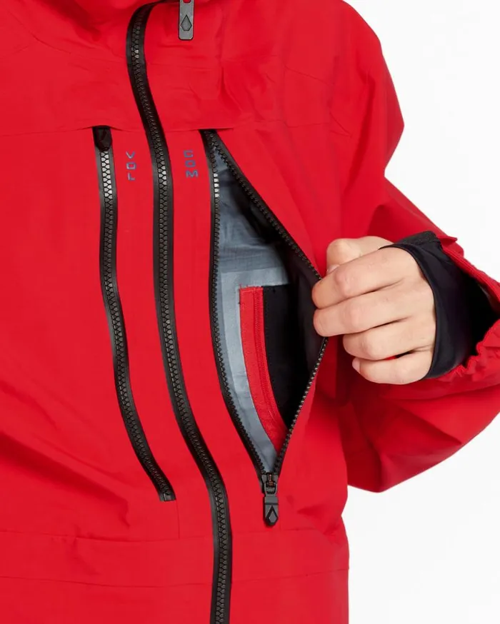 Mens Guide GoreTex Jacket 8211 Crimson Mens Volcom Jackets