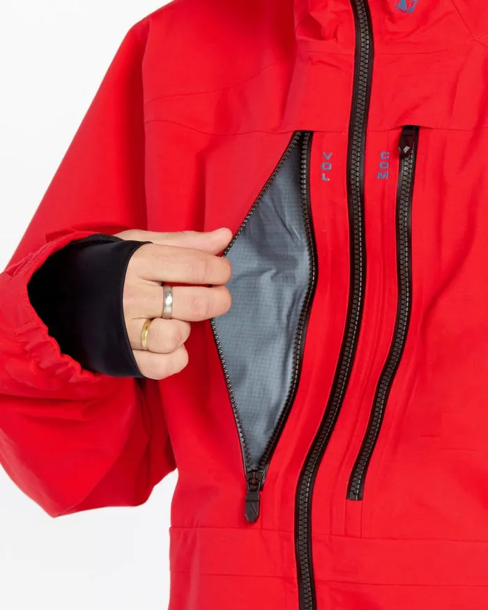 Mens Guide GoreTex Jacket 8211 Crimson Mens Volcom Jackets