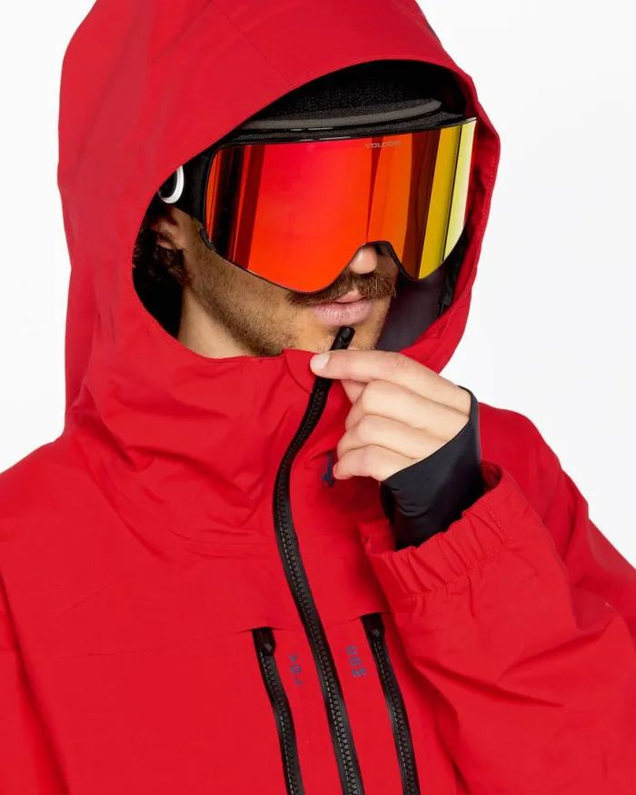 Mens Guide GoreTex Jacket 8211 Crimson Mens Volcom Jackets