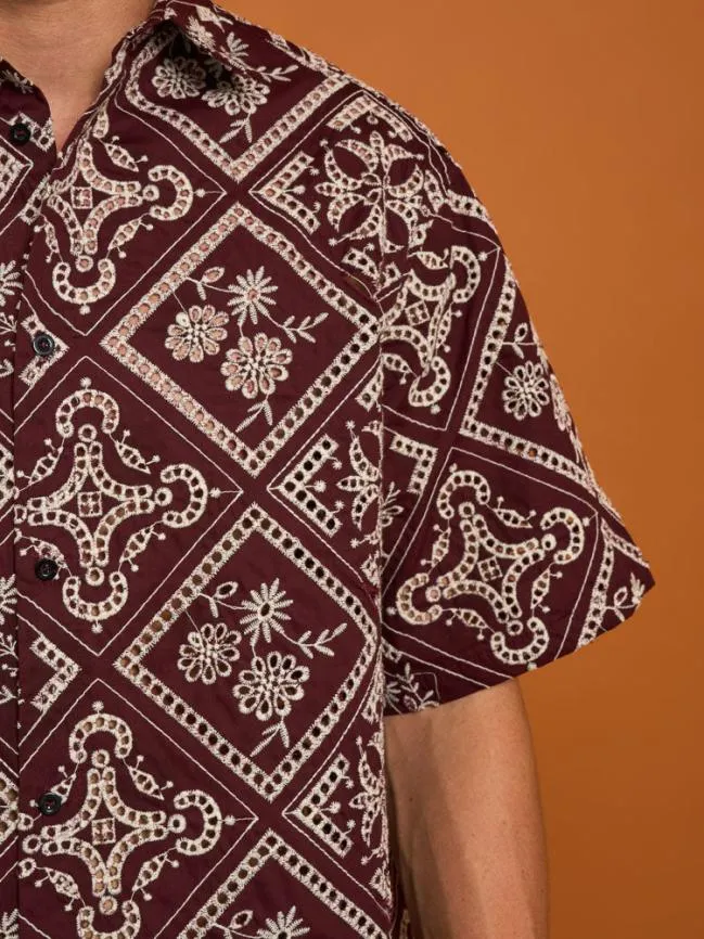 Menswear Cameron Embroidery Boxy Shirt Raisin Purple Sister Jane Menswear Cameron Embroidery Boxy Shirt Raisin Purple Sister Jane