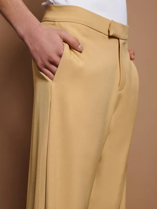 Menswear Dash Pleat Trousers Soft Beige Sister Jane Menswear Dash Pleat Trousers Soft Beige Sister Jane