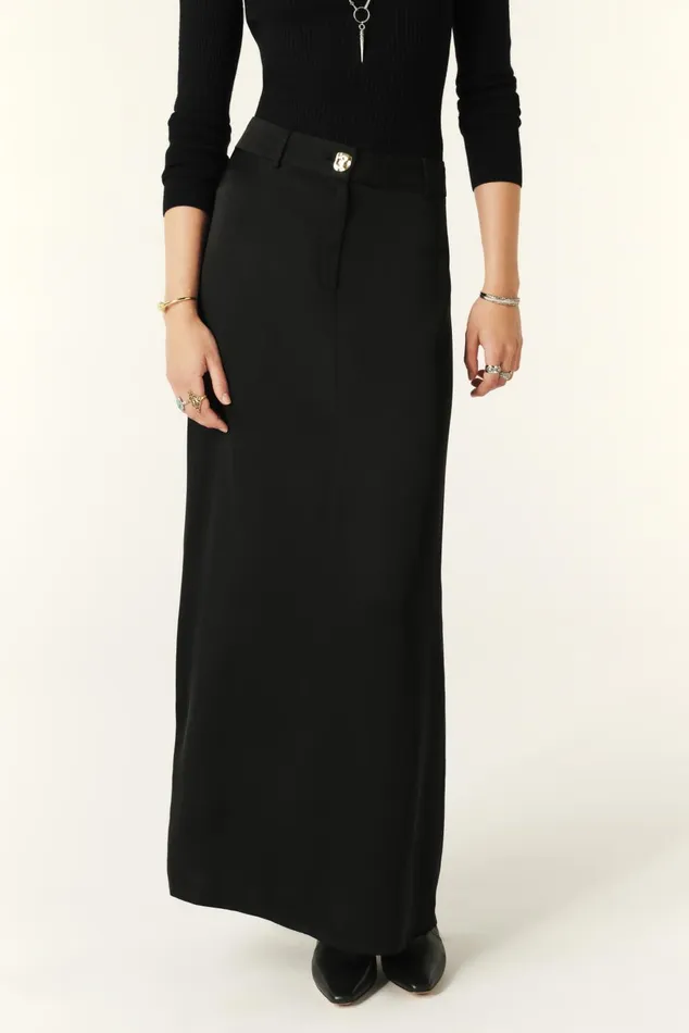 Midi Skirt Jess Black Women Baandsh Skirts and Shorts