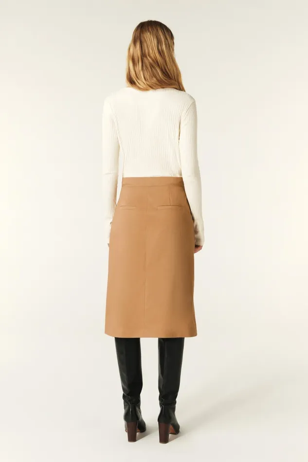 Midi Wrap Skirt Bastien Brown Women Baandsh Skirts and Shorts