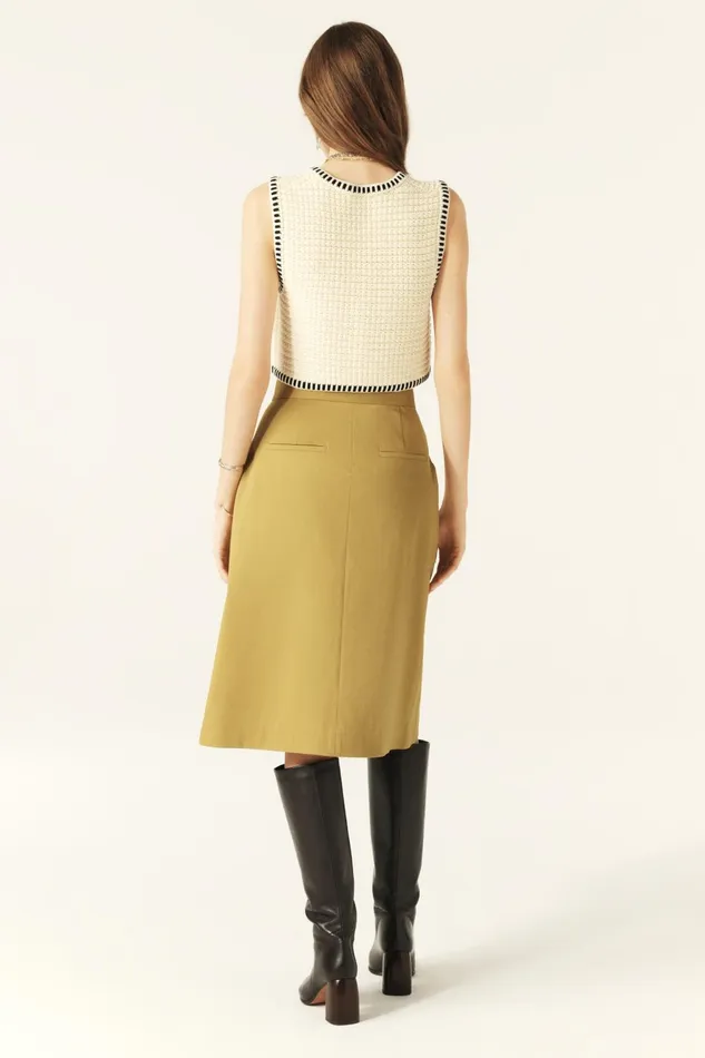 Midi Wrap Skirt Bastien Brown Women Baandsh Skirts and Shorts