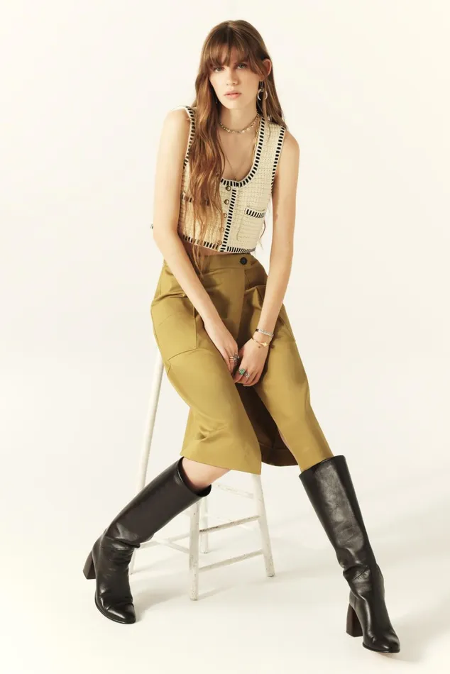 Midi Wrap Skirt Bastien Brown Women Baandsh Skirts and Shorts