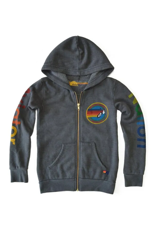 Mill Valley Zip Hoodie 8211 Vintage Charcoal Kids Aviator Nation Hoodies